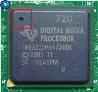 ic三角形丝印对应圆点